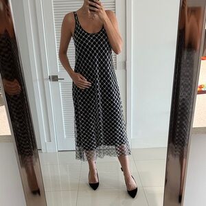Elegant Black and White Women's Dress from zara